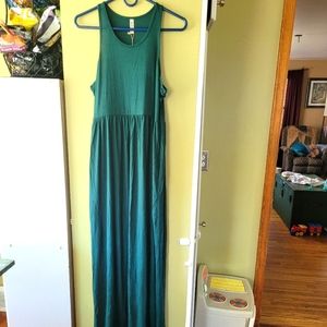 Elegant Teal Maxi Dress